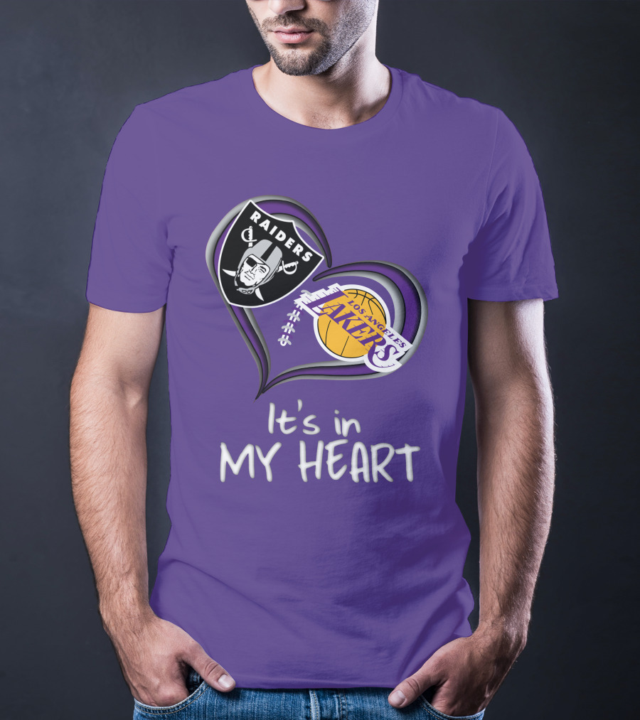 Raiders Lakers It's In My Heart T-Shirt