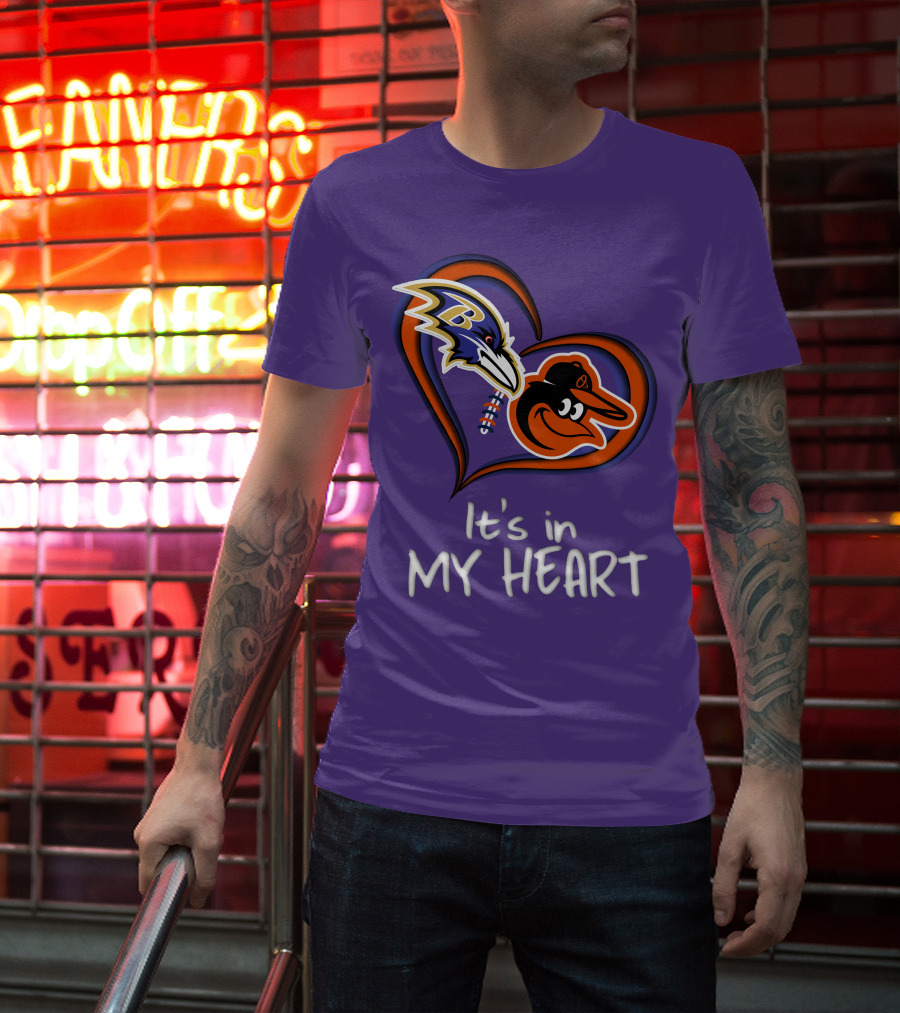 Ravens Orioles It's In My Heart T-Shirt