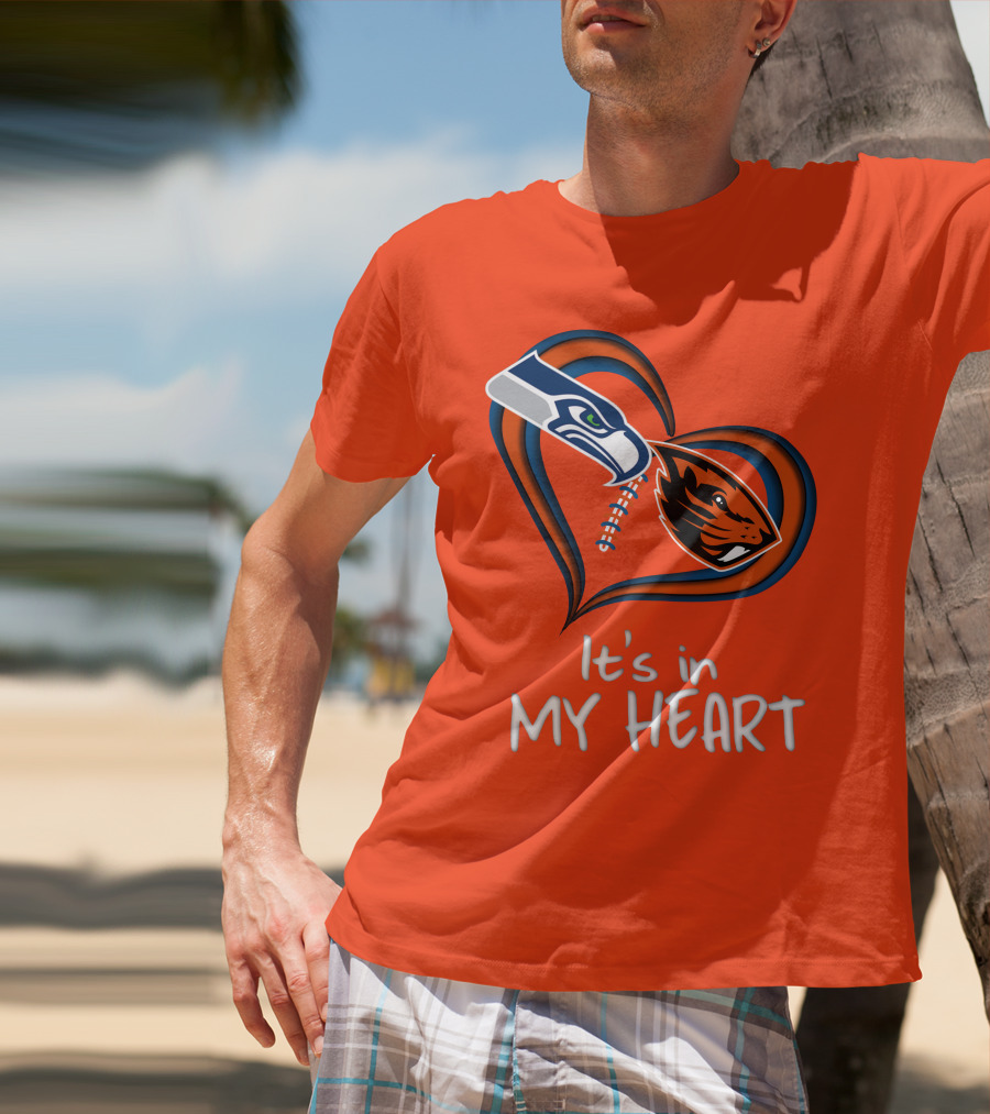 Seahawks And Beavers It's In My Heart T-Shirt