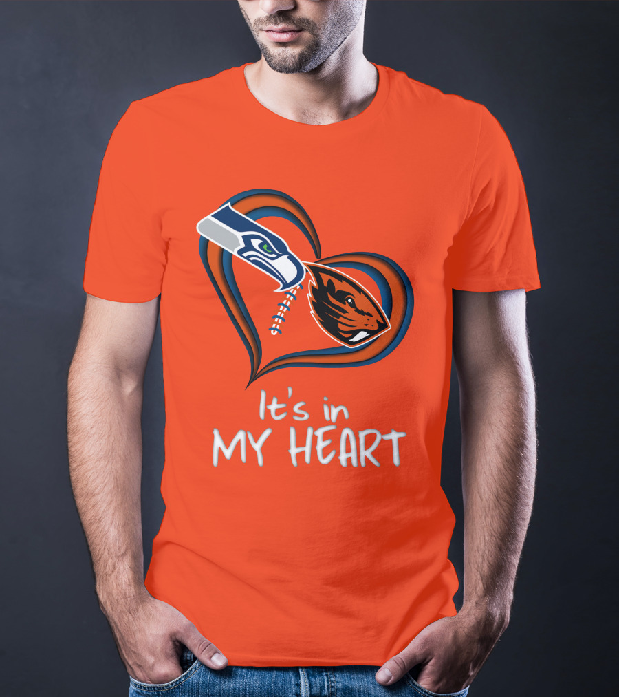 Seahawks And Beavers It's In My Heart T-Shirt