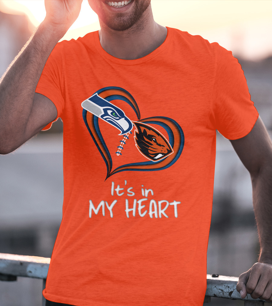Seahawks And Beavers It's In My Heart T-Shirt