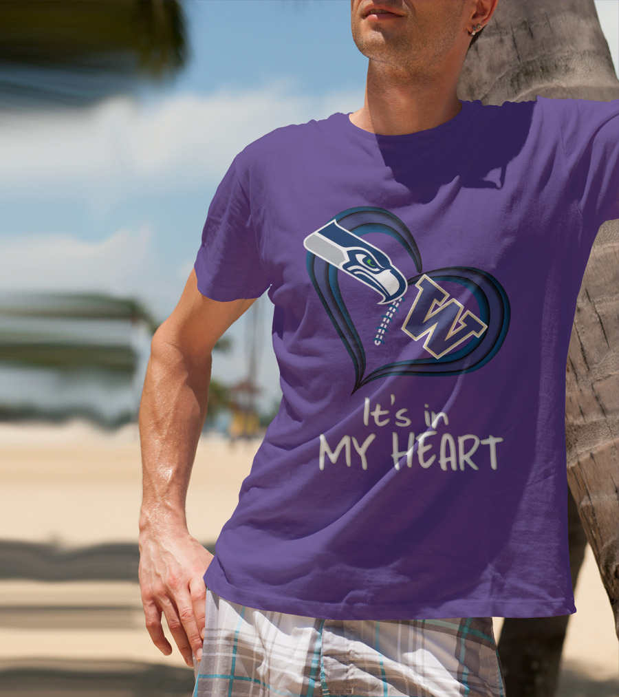 Seahawks Huskies It's In My Heart T-Shirt
