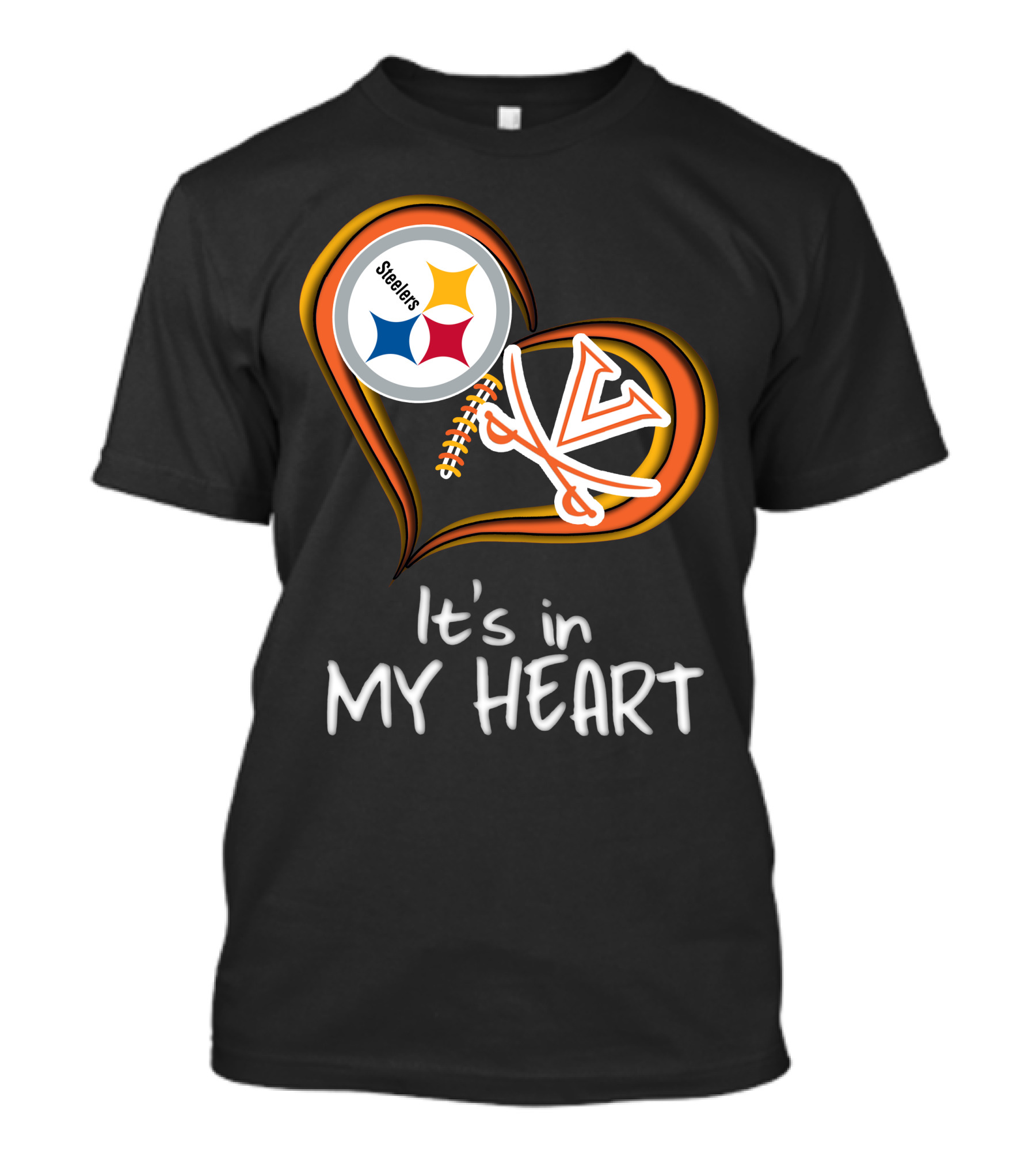 Steelers Virginia Cavaliers It's In My Heart T-Shirt