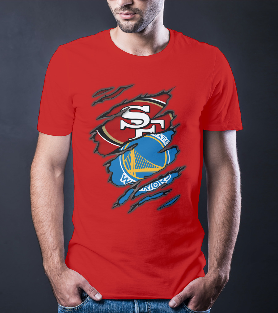 San Francisco 49ers Golden State Warriors Logos T-Shirt