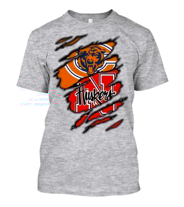 Bears Huskers Claw Mark T-Shirt