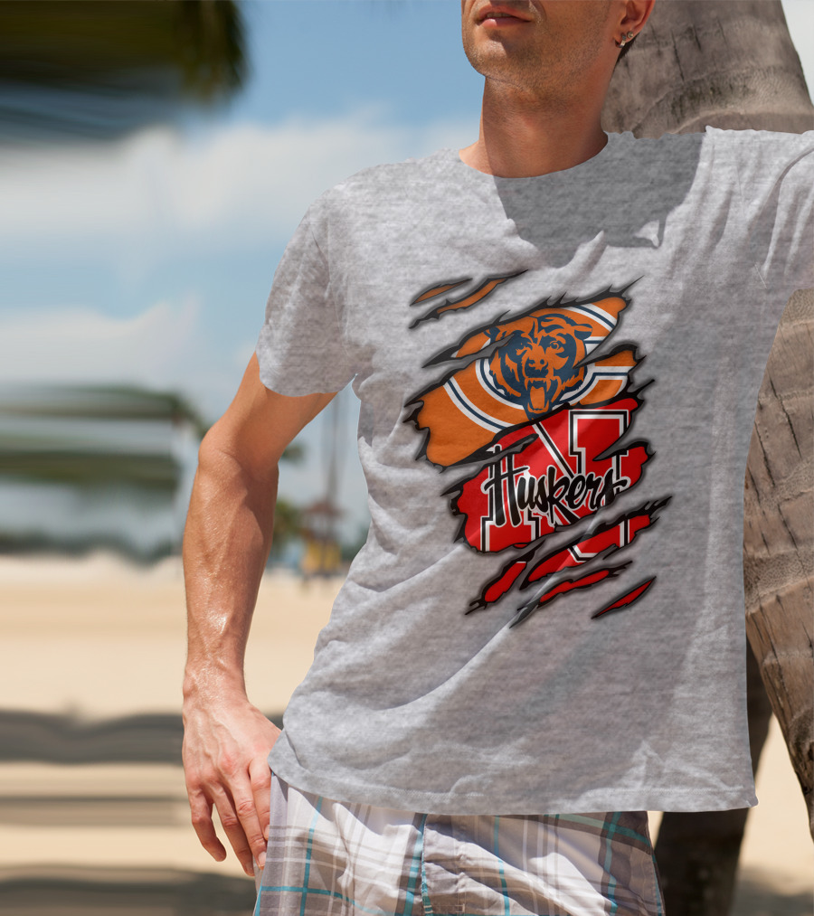 Bears Huskers Claw Mark T-Shirt