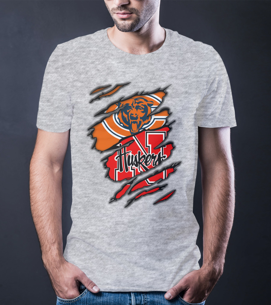 Bears Huskers Claw Mark T-Shirt