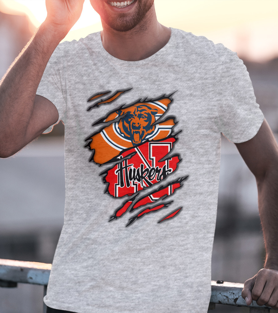 Bears Huskers Claw Mark T-Shirt
