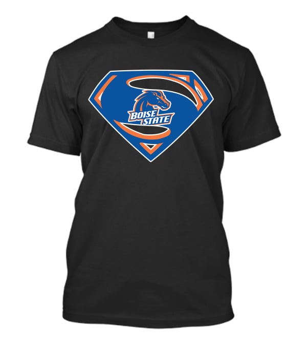 Boise State Superman Boise State Broncos Super Hero Emblem T-Shirt