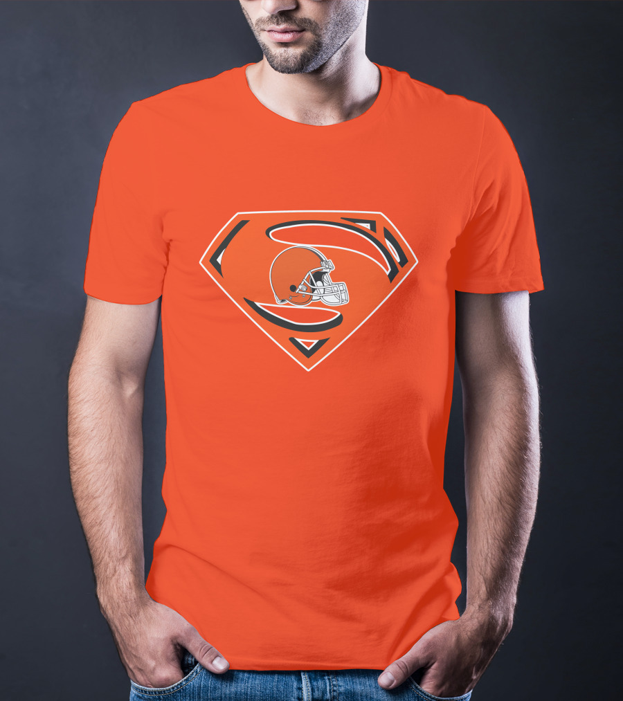 Cleveland Browns Football Helmet Superhero T-Shirt