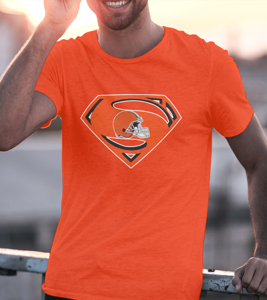 Cleveland Browns Football Helmet Superhero T-Shirt