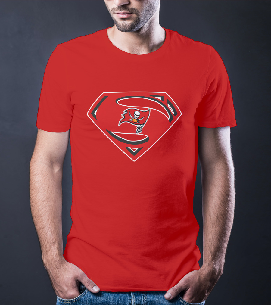 Tampa Bay Buccaneers Super Logo Red And Black T-Shirt