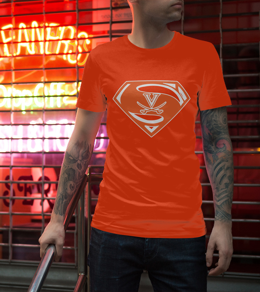 Cavaliers Orange S Shield With V And Crossed Swords T-Shirt