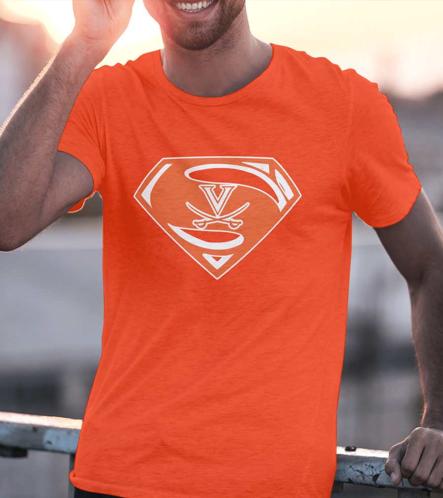 Cavaliers Orange S Shield With V And Crossed Swords T-Shirt