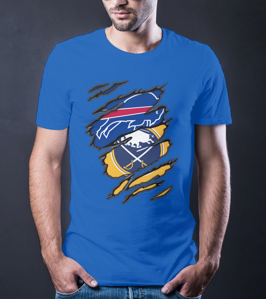 Buffalo Bills Sabres Dual Fan T-Shirt