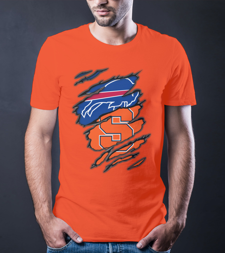 Buffalo Bills Syracuse University Orange Logo Combination T-Shirt