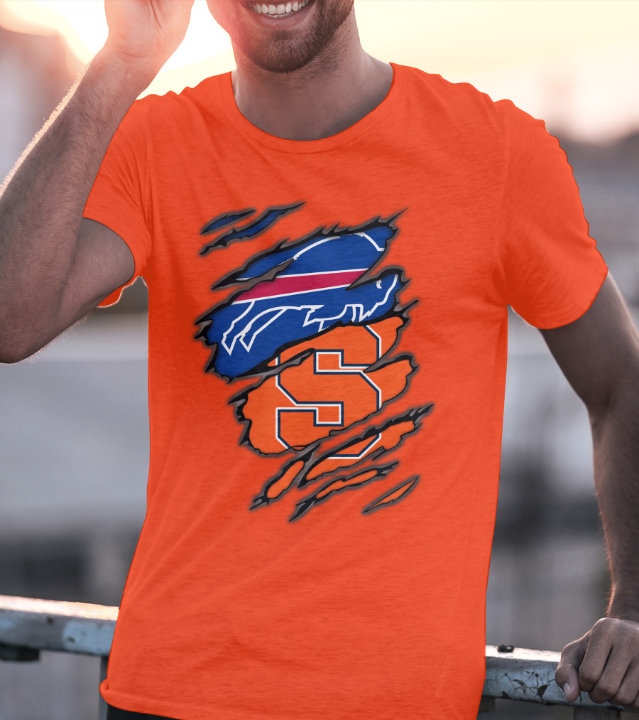 Buffalo Bills Syracuse University Orange Logo Combination T-Shirt