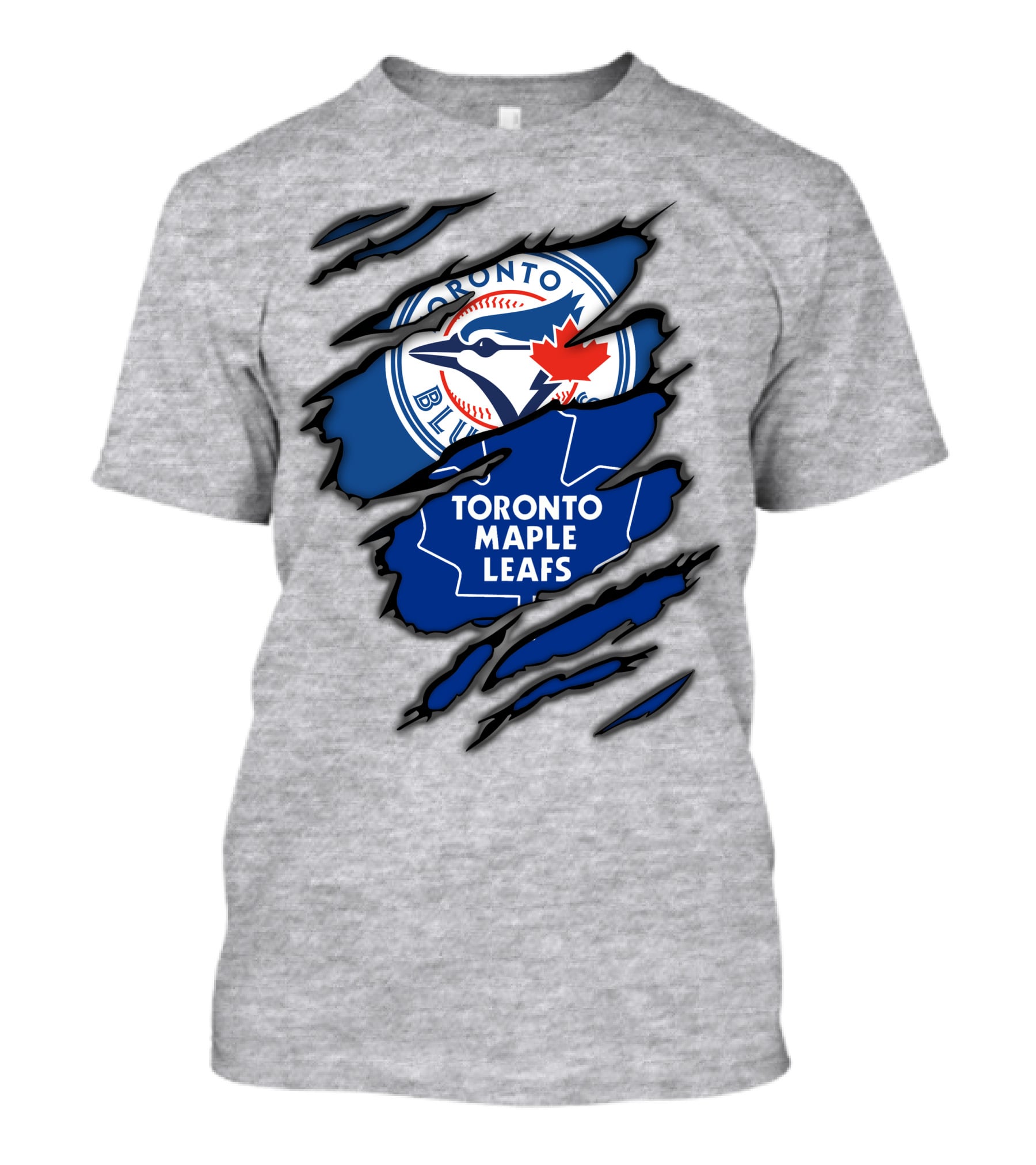 Toronto Blue Jays Maple Leafs Ripped Claw Marks T-Shirt