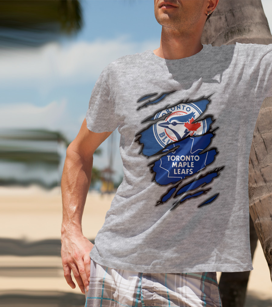 Toronto Blue Jays Maple Leafs Ripped Claw Marks T-Shirt