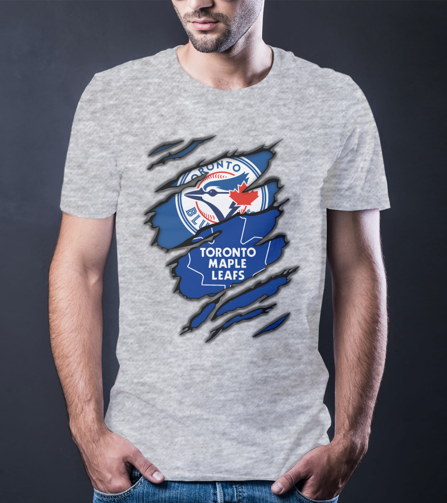 Toronto Blue Jays Maple Leafs Ripped Claw Marks T-Shirt