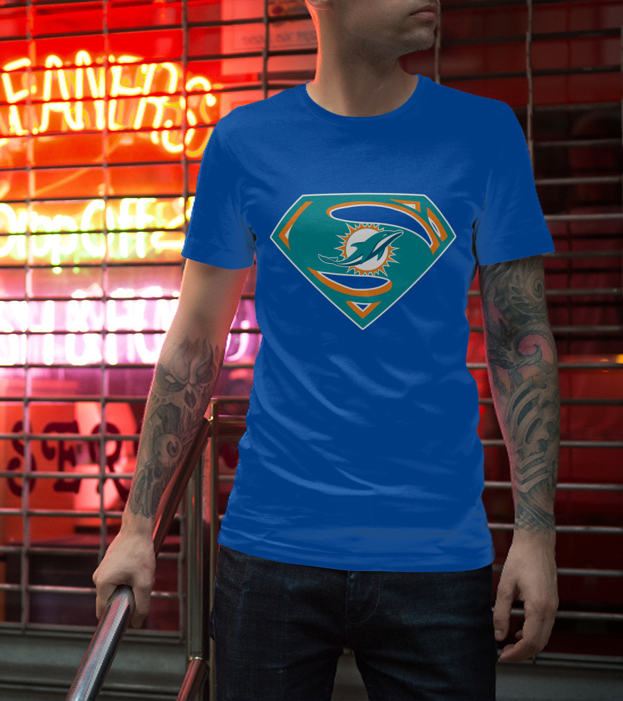 Miami Dolphins Super S Logo Mashup T-Shirt