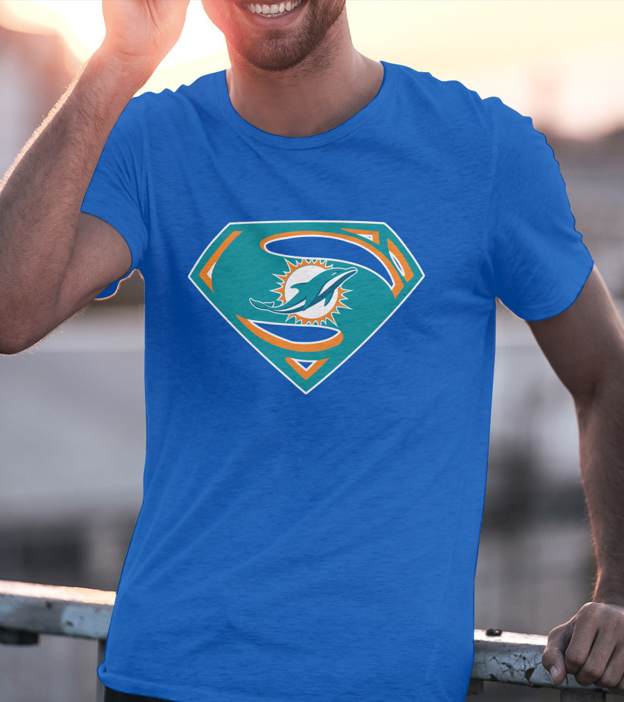 Miami Dolphins Super S Logo Mashup T-Shirt