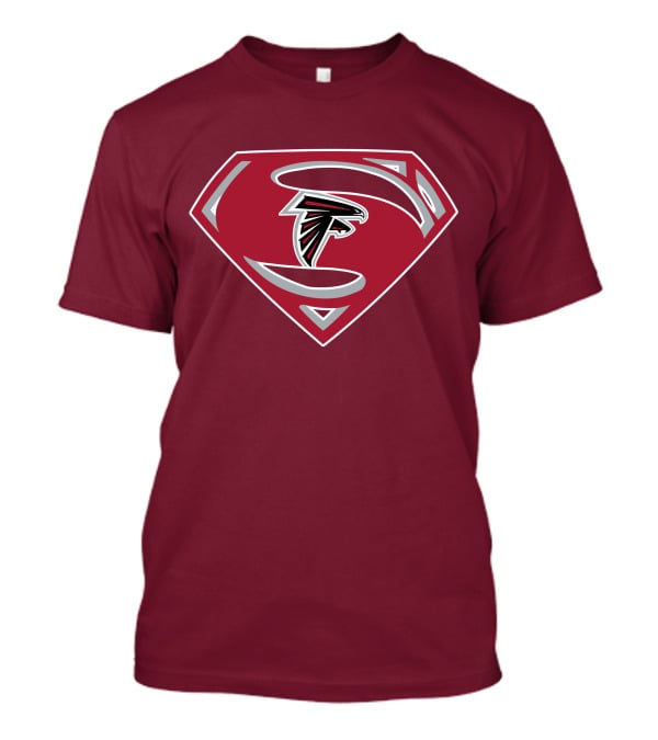 Atlanta Falcons Super Man Logo Combination T-Shirt