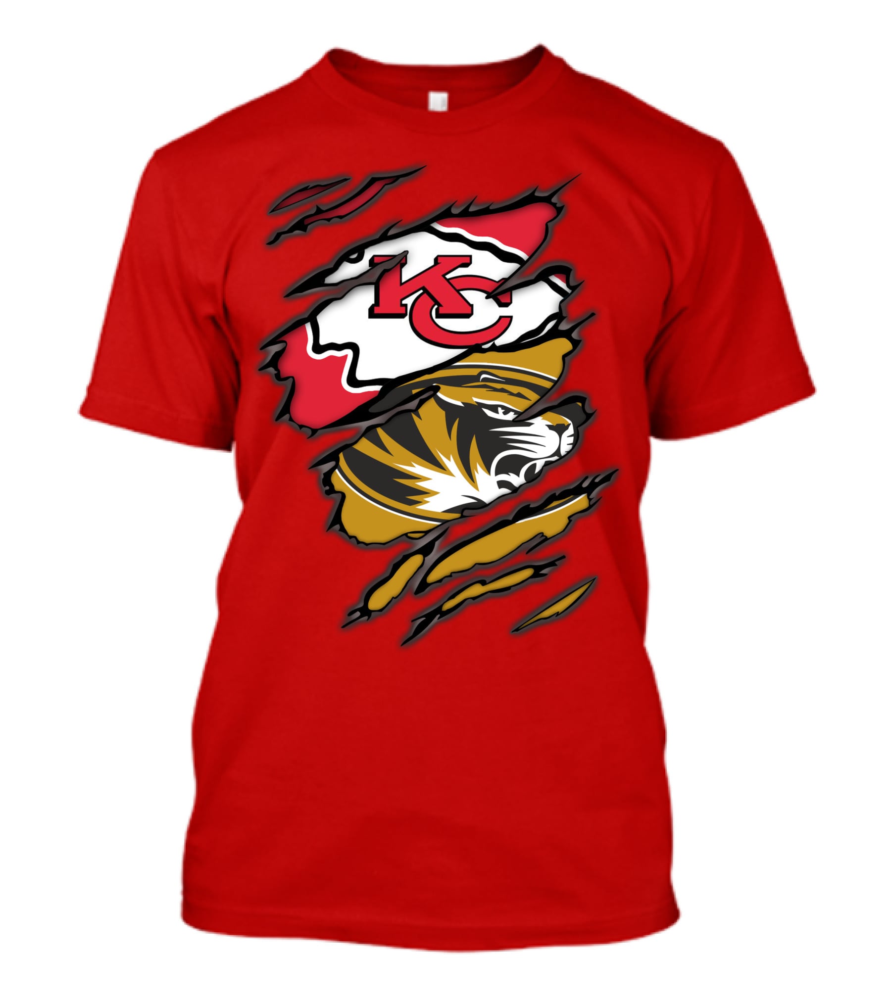 KC Chiefs Missouri Tigers Claw T-Shirt