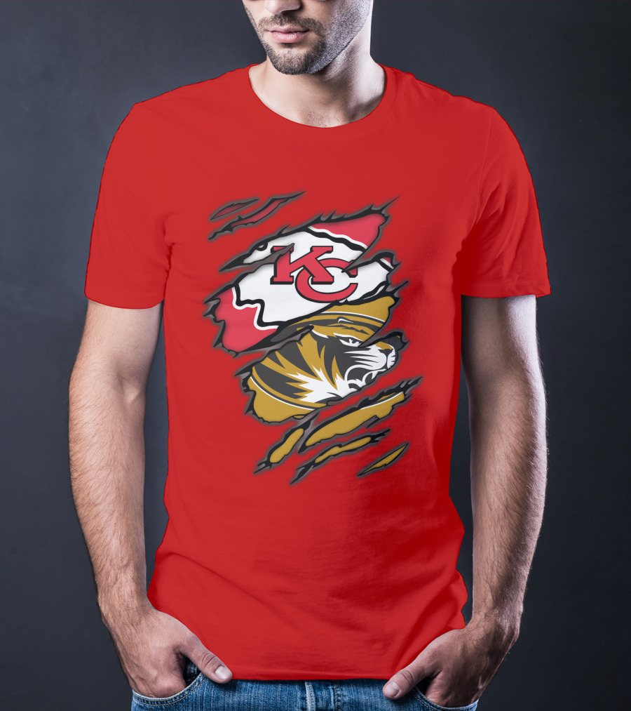 KC Chiefs Missouri Tigers Claw T-Shirt