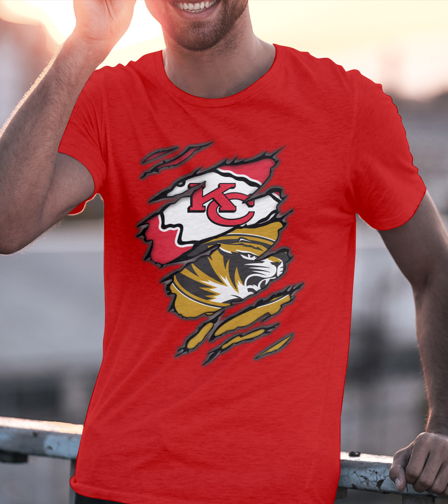 KC Chiefs Missouri Tigers Claw T-Shirt