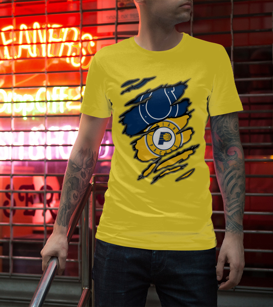 Indianapolis Colts Pacers Logos Collaboration T-Shirt