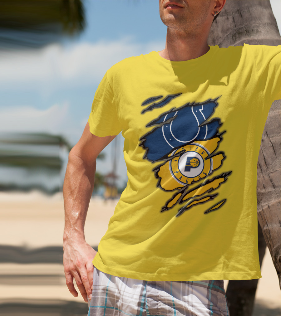 Indianapolis Colts Pacers Logos Collaboration T-Shirt