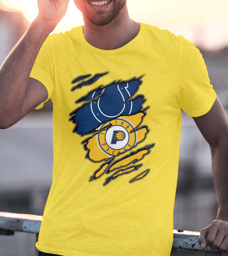 Indianapolis Colts Pacers Logos Collaboration T-Shirt