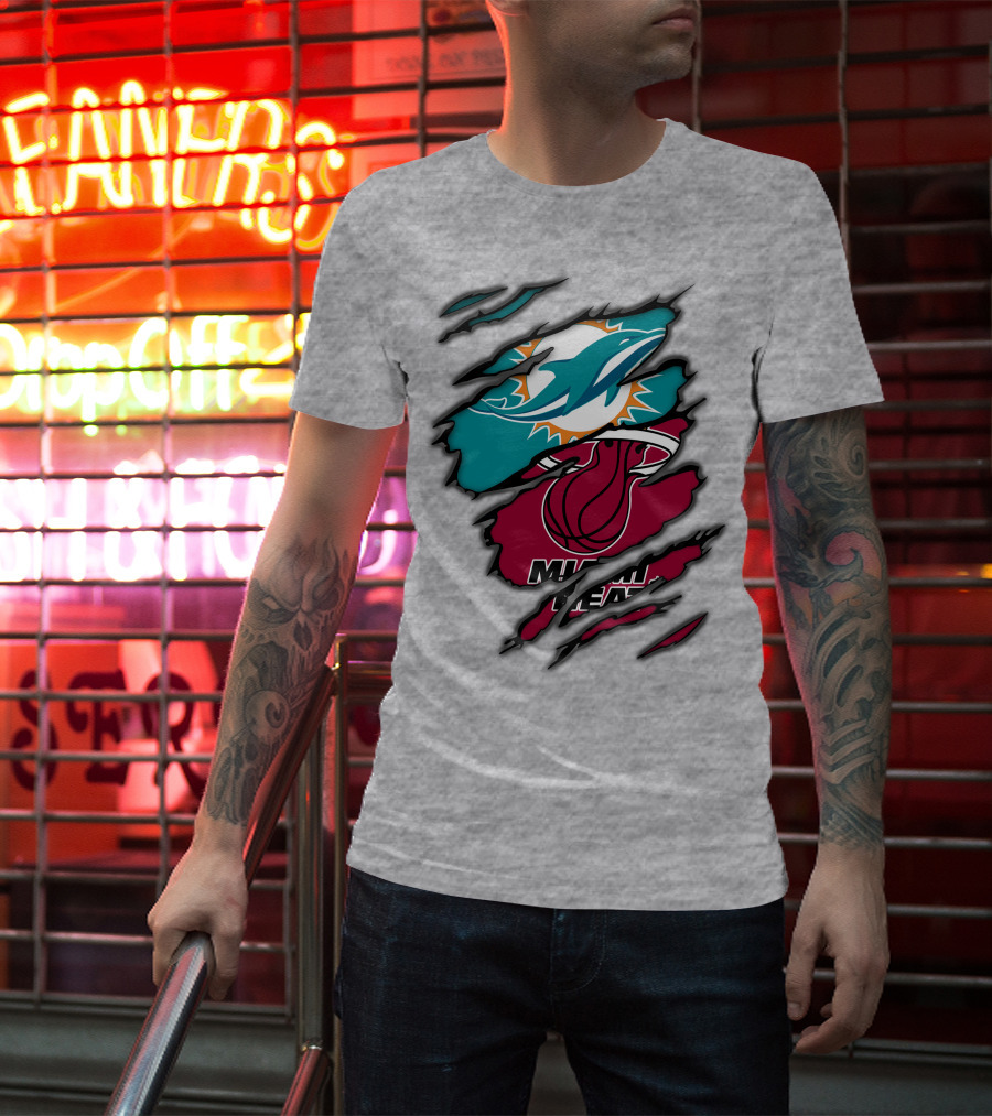 Miami Dolphins Miami Heat T-Shirt