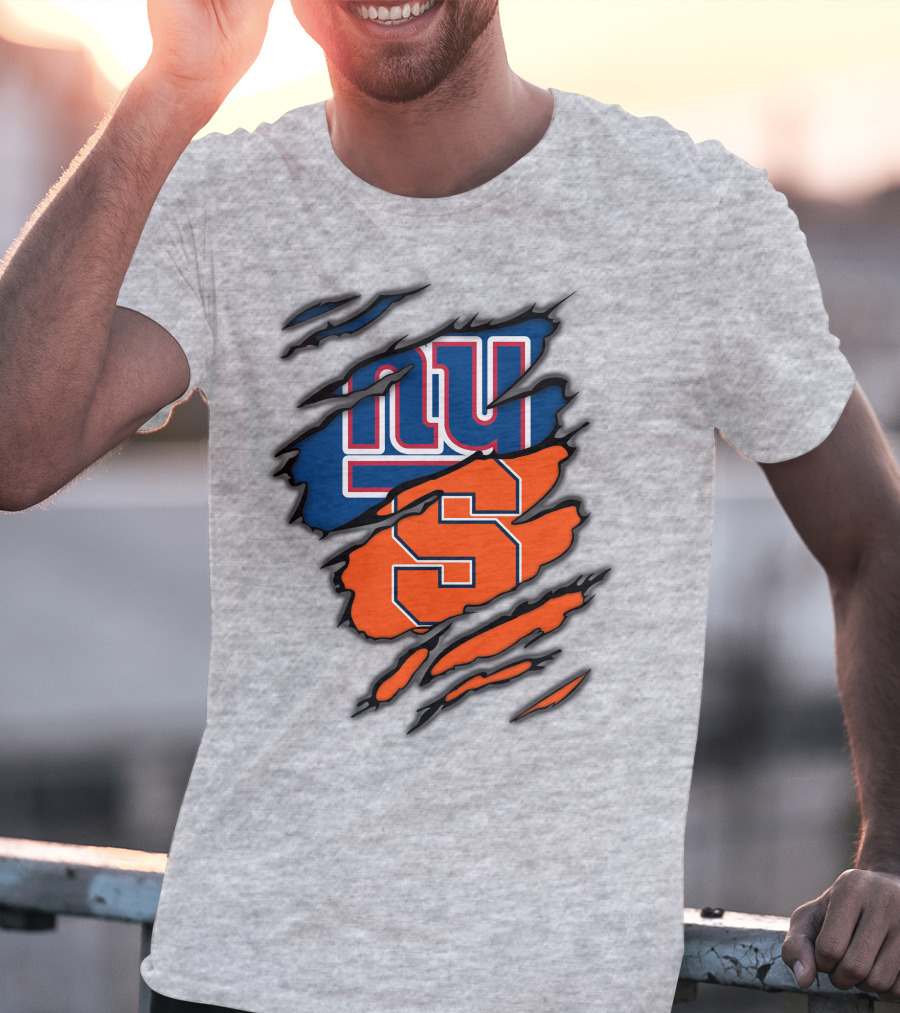 New York Giants Syracuse Crossover Logo Integration T-Shirt