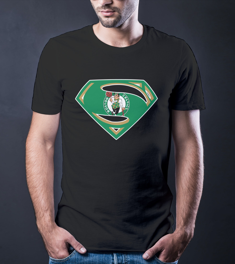 Boston Celtics Superman Logo Crossover T-Shirt