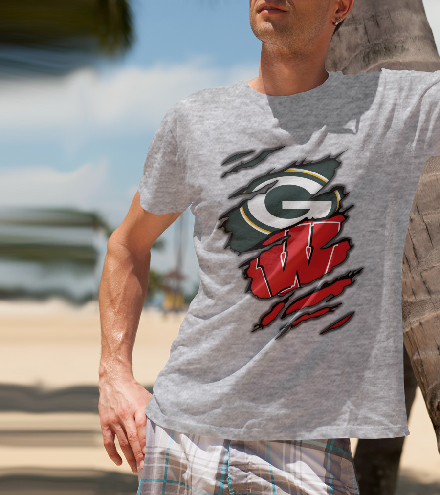Packers Badgers Green Bay Wisconsin Football Fans T-Shirt