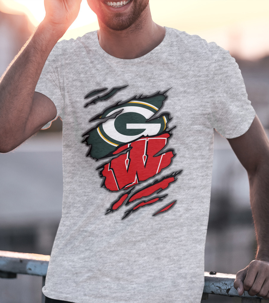 Packers Badgers Green Bay Wisconsin Football Fans T-Shirt