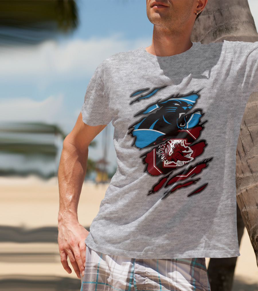 Panthers Gamecocks Claw Mark Fusion T-Shirt