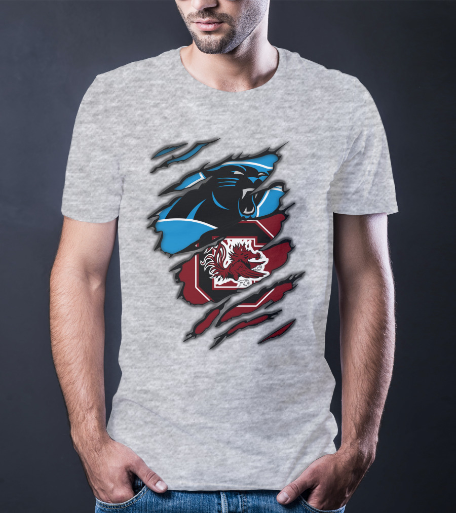 Panthers Gamecocks Claw Mark Fusion T-Shirt
