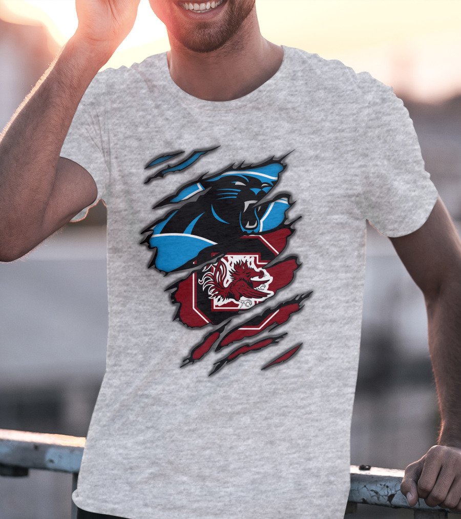 Panthers Gamecocks Claw Mark Fusion T-Shirt