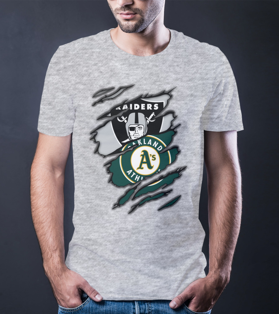 Raiders Oakland Athletics A's Logo Crossover T-Shirt