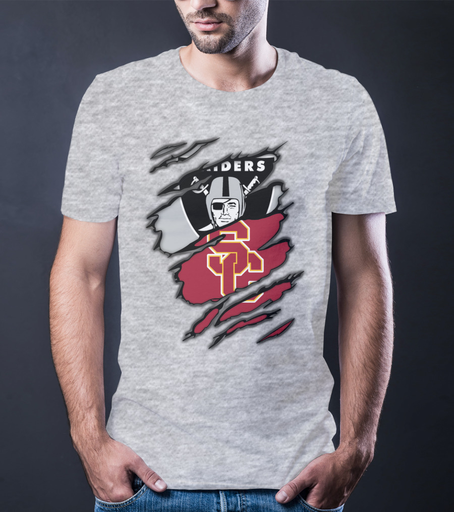Raiders USC Trojans Crossover T-Shirt