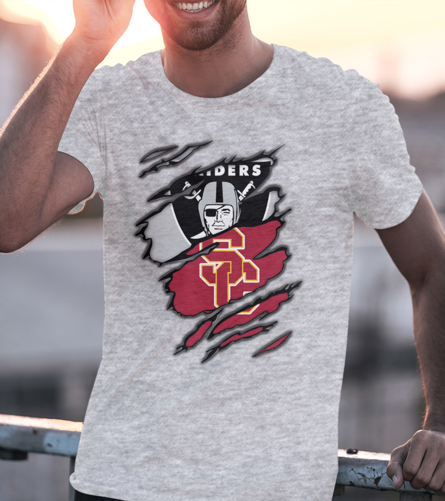 Raiders USC Trojans Crossover T-Shirt
