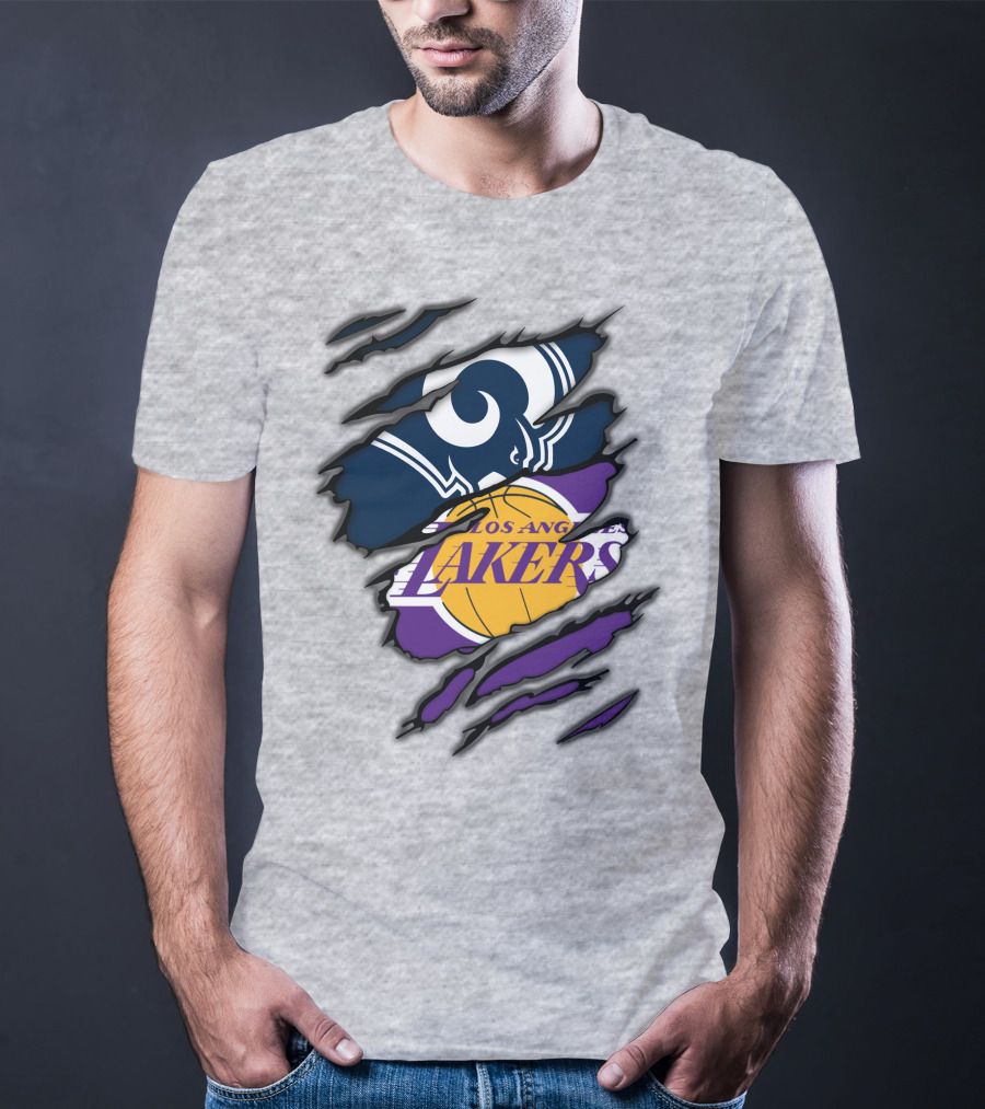 Los Angeles Rams Lakers NFL NBA Crossover T-Shirt