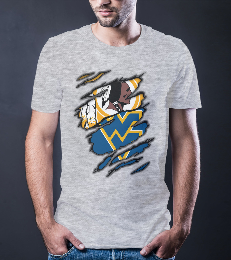 West Virginia Mountaineers Redskins Mashup T-Shirt