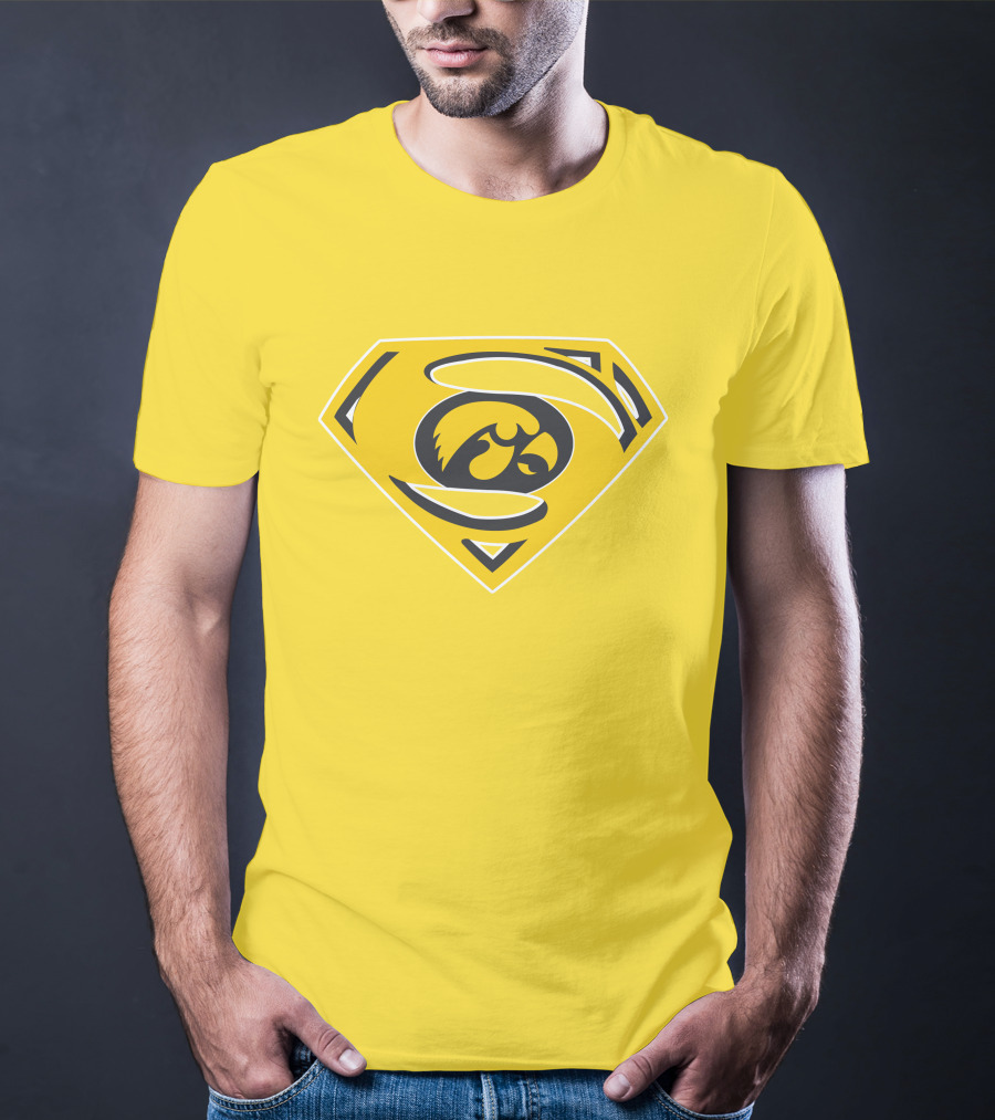 Superman Iowa Hawkeyes Emblem T-Shirt