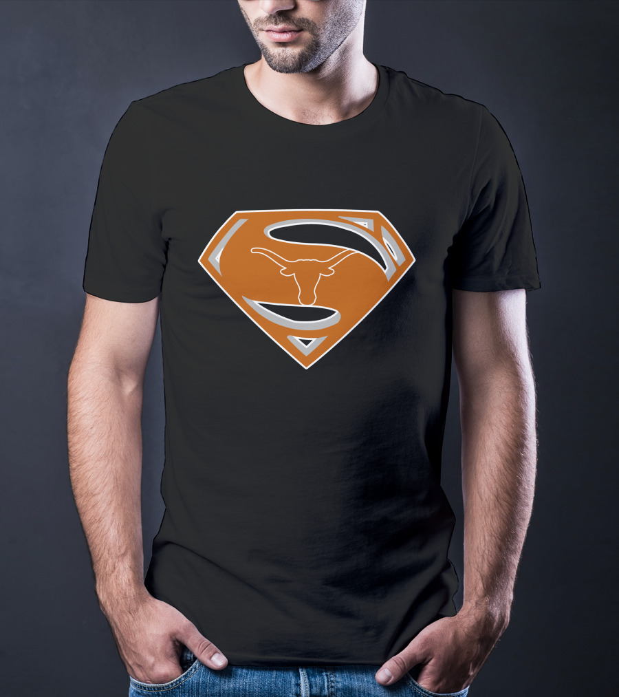 Superman Texas Longhorns Logo Fusion T-Shirt