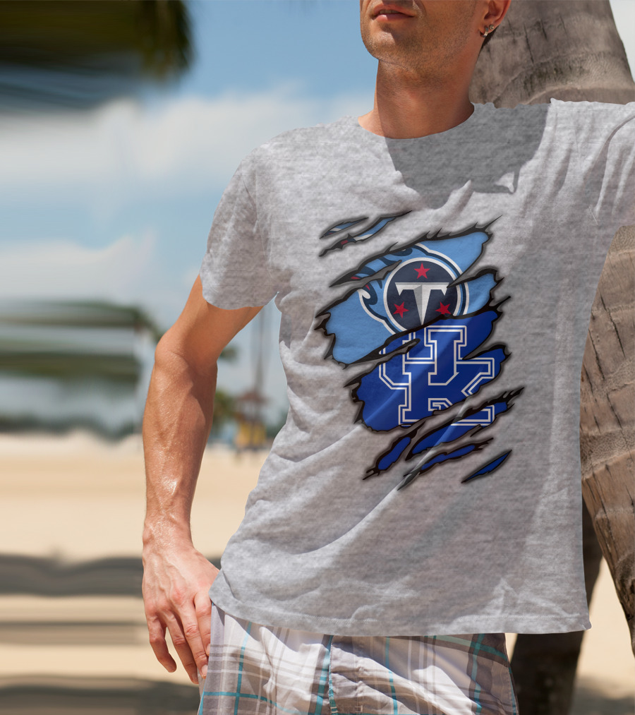 Tennessee Titans University Of Kentucky Wildcats Crossover T-Shirt