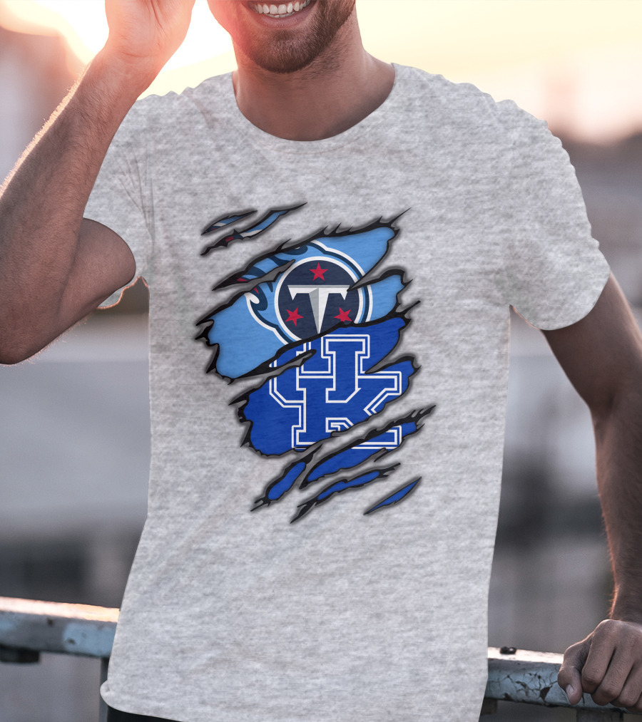 Tennessee Titans University Of Kentucky Wildcats Crossover T-Shirt